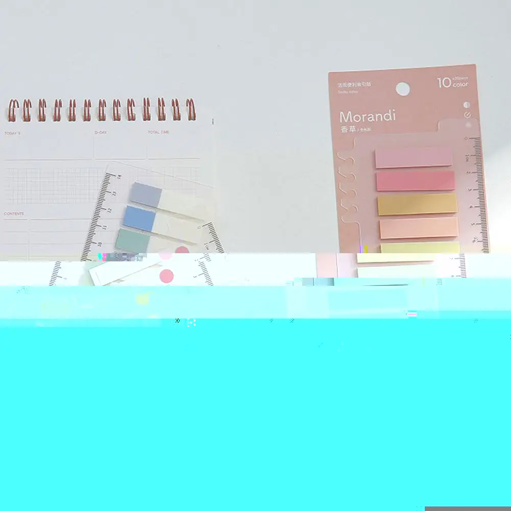 

200 Sheets Retro Color Loose Leaf Sticky Notes Supplies Small School Memo Stationery Mark Sticker Office Pad J4v7