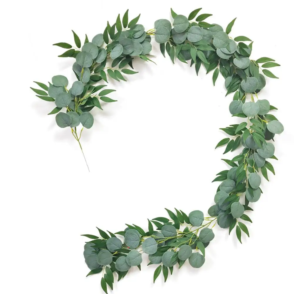 

1.8m Artificial Vine Hanging Eucalyptus Leaves Fake Plant For Holiday Wedding Home Decoration