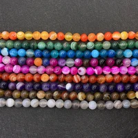 natural stone striped agate round loose beads 6mm 8mm 10mm making diy necklace earring bracelet jewelry charms beaded accessory