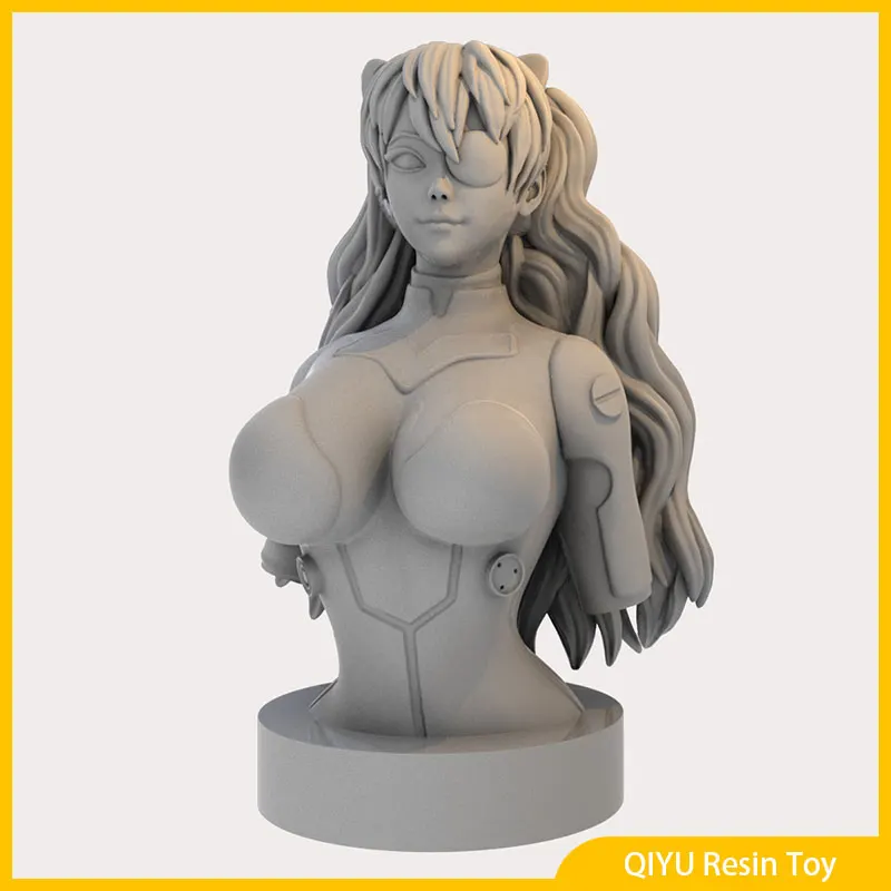 

1/10 EVA Asuka Gray Bust GK White Mold 3D Printing Resin Model Figure