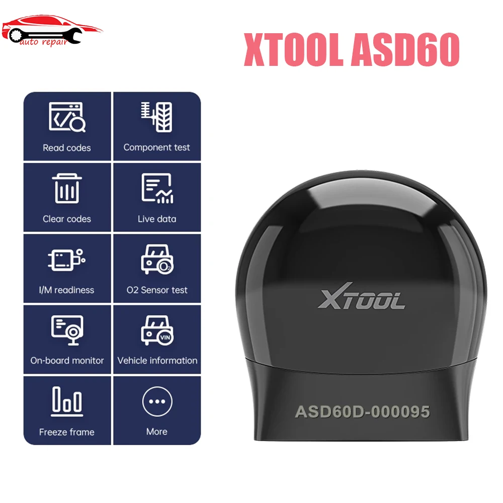 XTOOL ASD60 Full System With 15 Reset Functions For V-W ASD 60 For BM-W For BEN-Z For Andriod/IOS OBD2 Code Reader Scanner