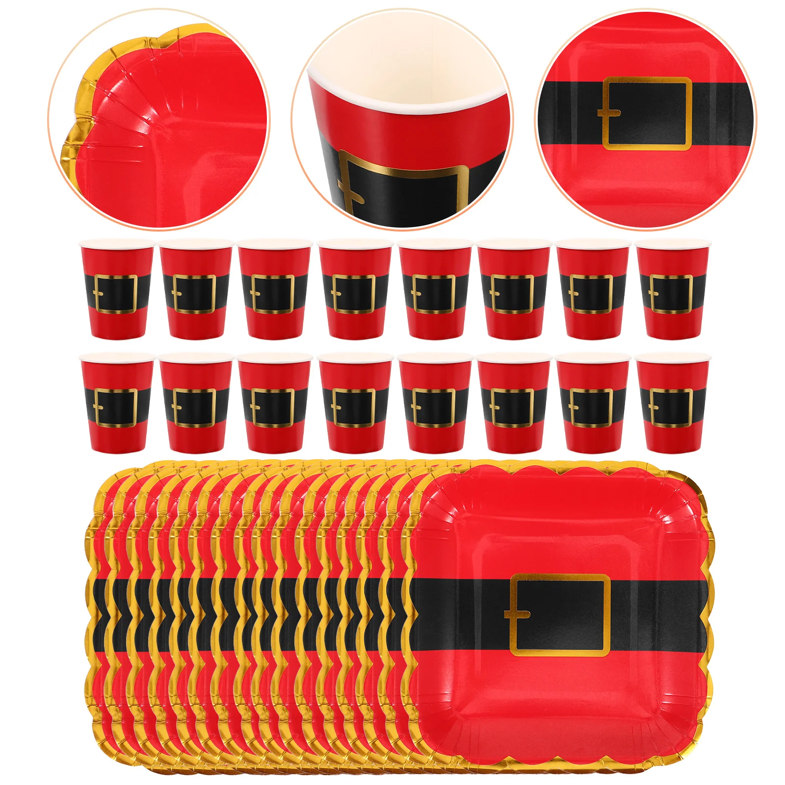 

Рождественские бумажные стаканчики для столовых приборов, декоративные подносы, Квадратная тарелка, искусственная посуда