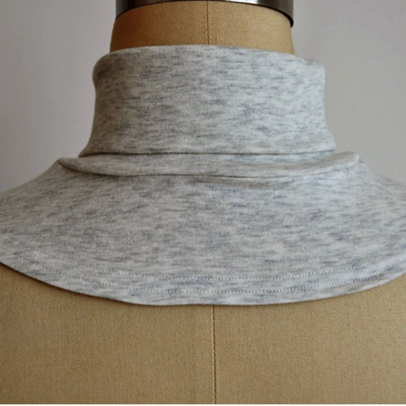 Для женщин и мужчин простой сплошной цвет манишка накладной воротник водолазка