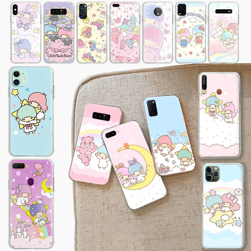 B-37 Kawaii Little Twin Stars TPU чехол для LG X4 Velvet V60 ThinQ V50 V40 Stylo 6 Q61 Q52 K92 5G K9 K71 K61 K62 K22 Plus K50S