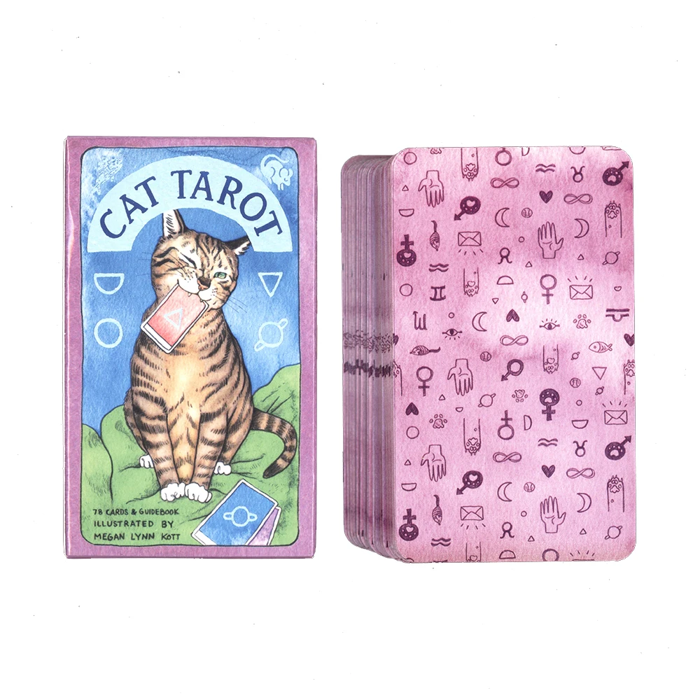 

New Pet TARTR Card Cat Tarot Cards Mystical Affectional Divination Fate Game Tarot Cards for Beginners PDF Guidebook