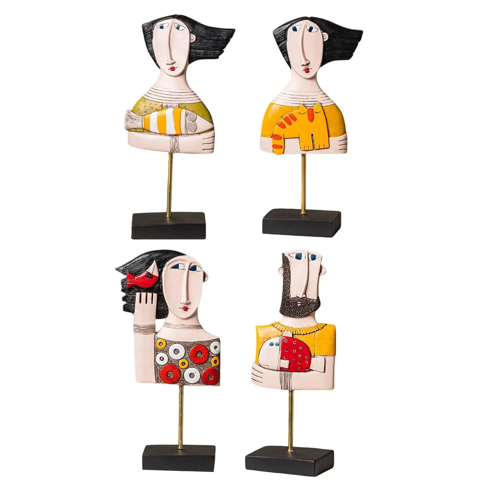 

Abstract Human Statue Abstract Face Figurine Decorative Sculpture Decor