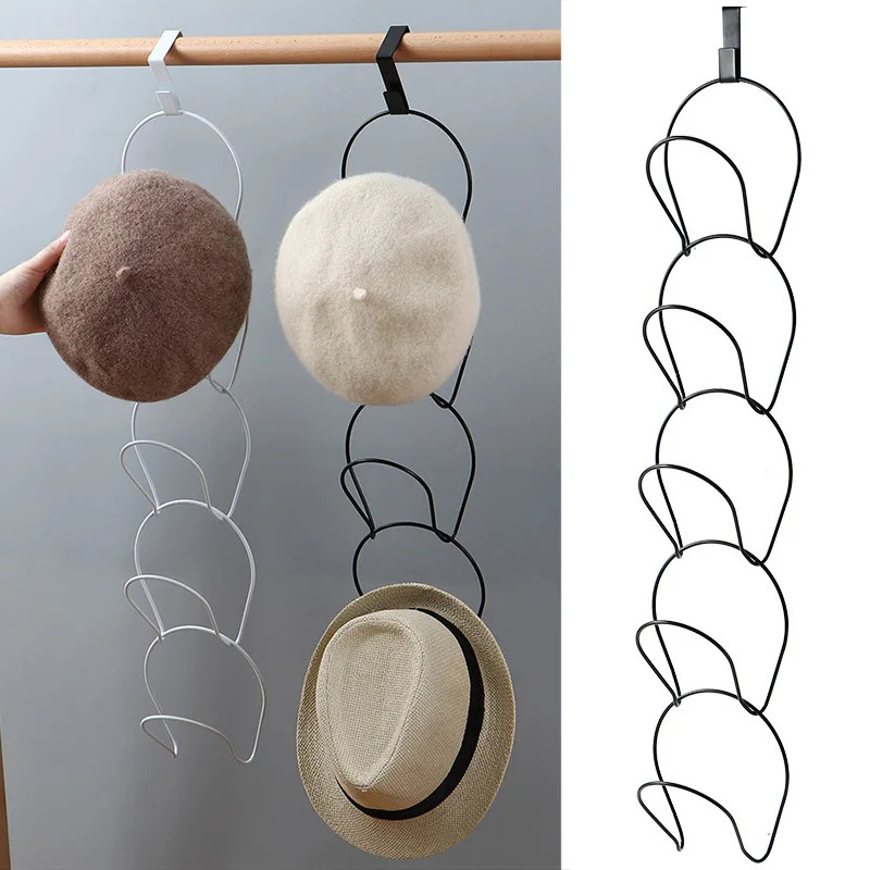 

New Organizer Rack Cap Door 5 Holder Storage Foldable Hat Pack Rack Cap Hanger Home Rack Closet Holder Baseball