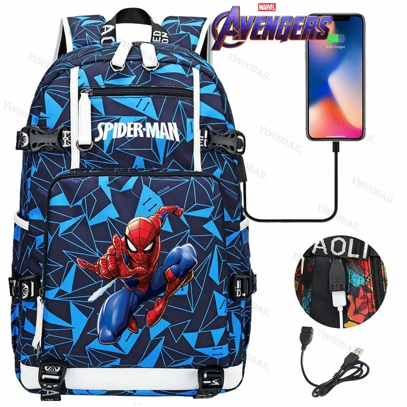 Рюкзак Thor Odinson Мстители тема Мар школьные сумки с USB Mochila De Trip канцелярские