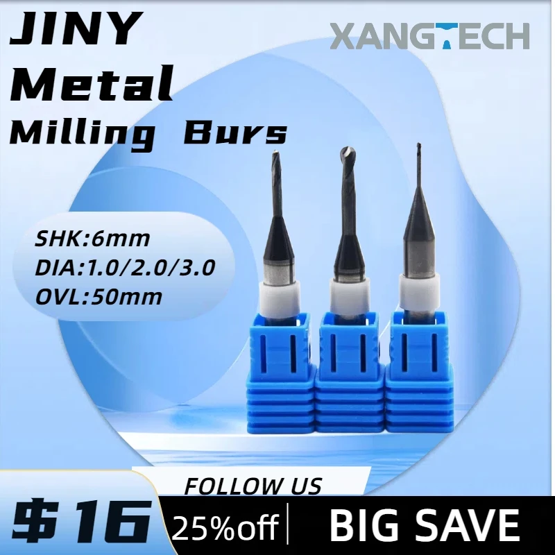 XANGTECH JINY Фрезерный бор Cad Cam Стоматологическая дрель из вольфрамовой стали D6 для