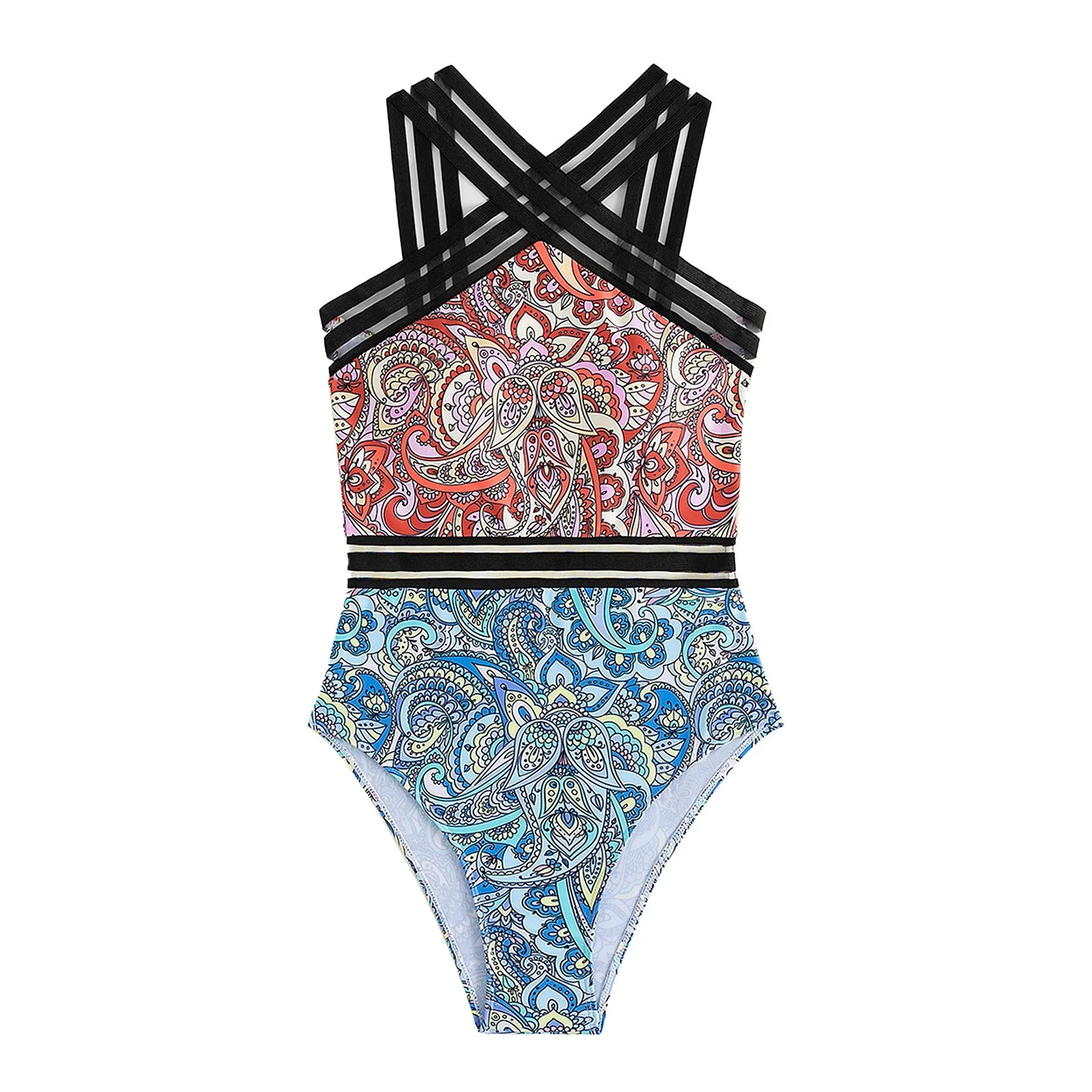 

Swimwear Ethnic Sexy Print Fashion Waist Show One-Piece Women's Swimwears Swim Suit Push up