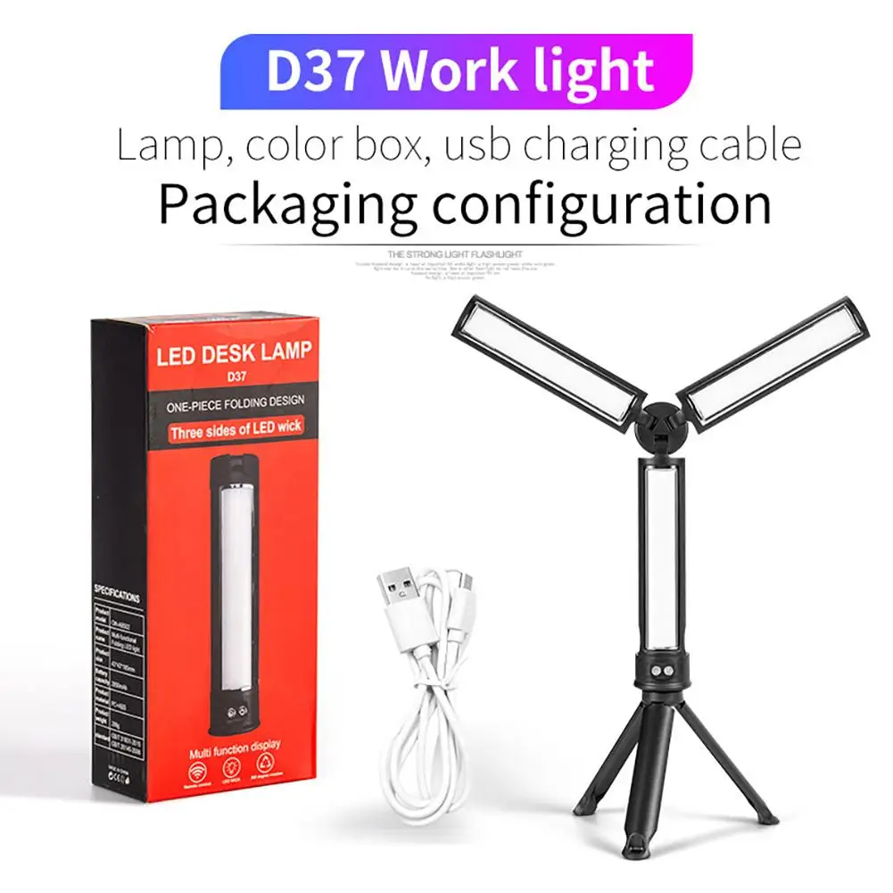 

Led Folding Work Lights With Bracket Portable Multi-function Usb Charging Car Repair Lamp For Office Study Working Dropshipping