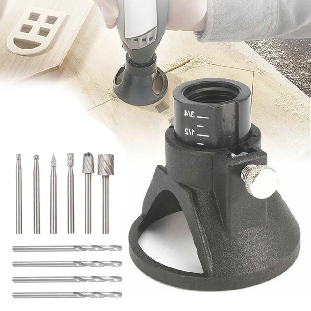 

11PCS/29PCS Multifunction Cutting Guide Attachment Locator HSS Router Drill Bits for Rotary Router Drill Bits