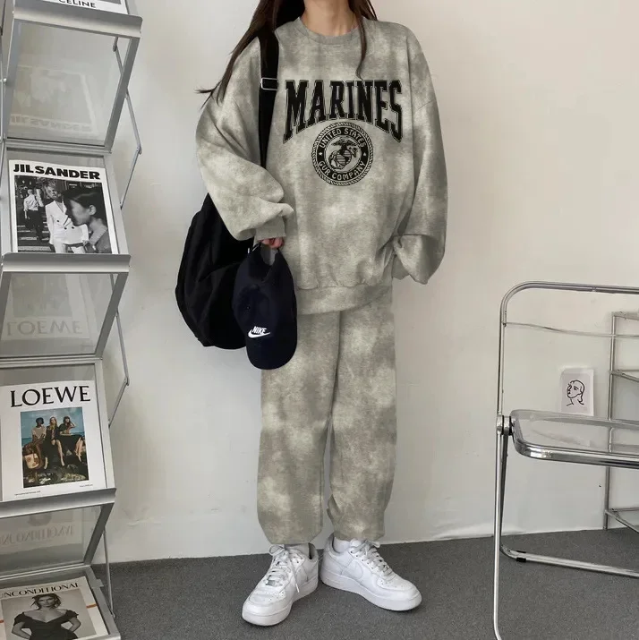 Повседневная спортивная одежда женская свободная утягивающая толстовка с