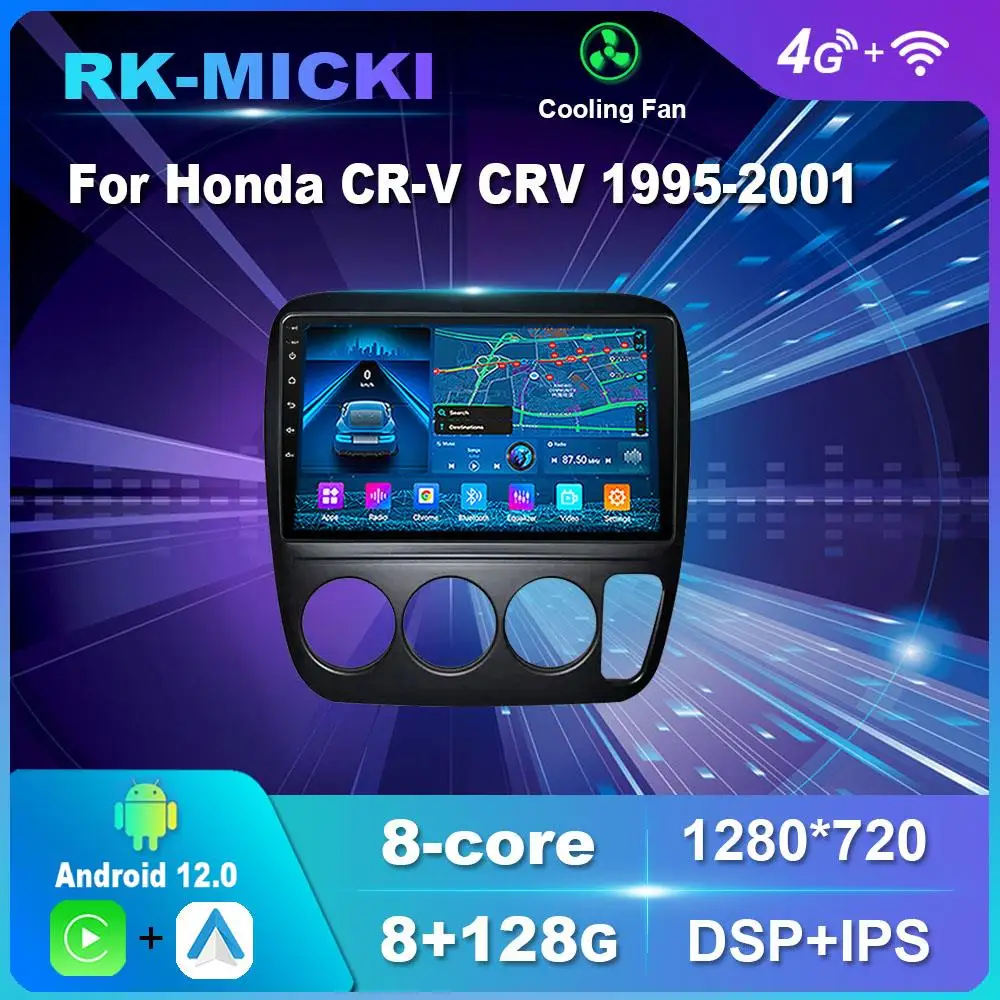 

9 Inch Android 12.0 For Honda CR-V CRV 1995-2001 Multimedia Player Auto Radio GPS Carplay 4G WiFi DSP Bluetooth