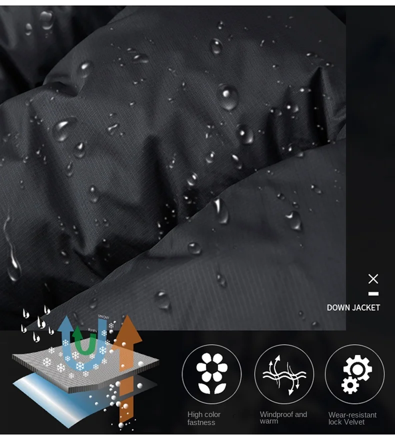 Роскошный мужской длинный Зимний пуховик светильник Модное теплое пальто 2024 на