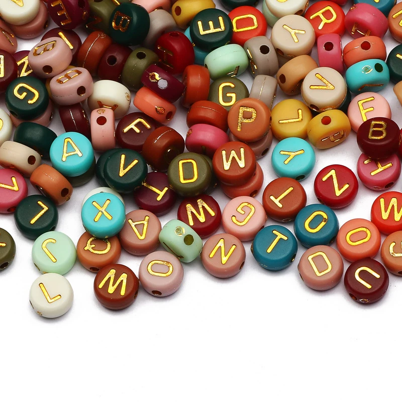

100-200pcs/bag Acrylic Letter Bead Alphabet Spacer Loose Beads Handmake For DIY Jewelry Making Finding Bracelet Accessories