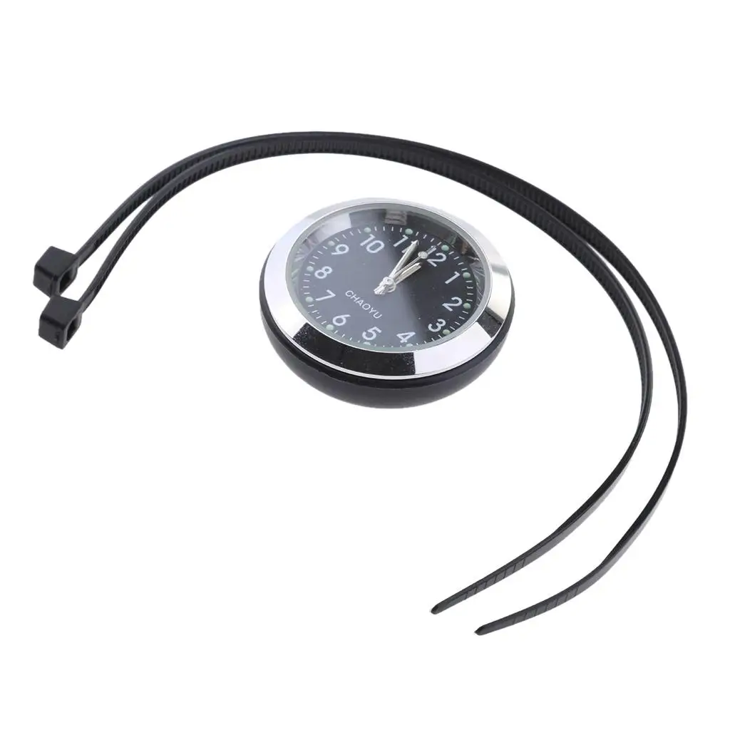 1 Set rcycle Handlebar Dial Mount Clock Luminous Watch &amp Strap for Yamaha Honda Suzuki ATV BIke Etc Accessories