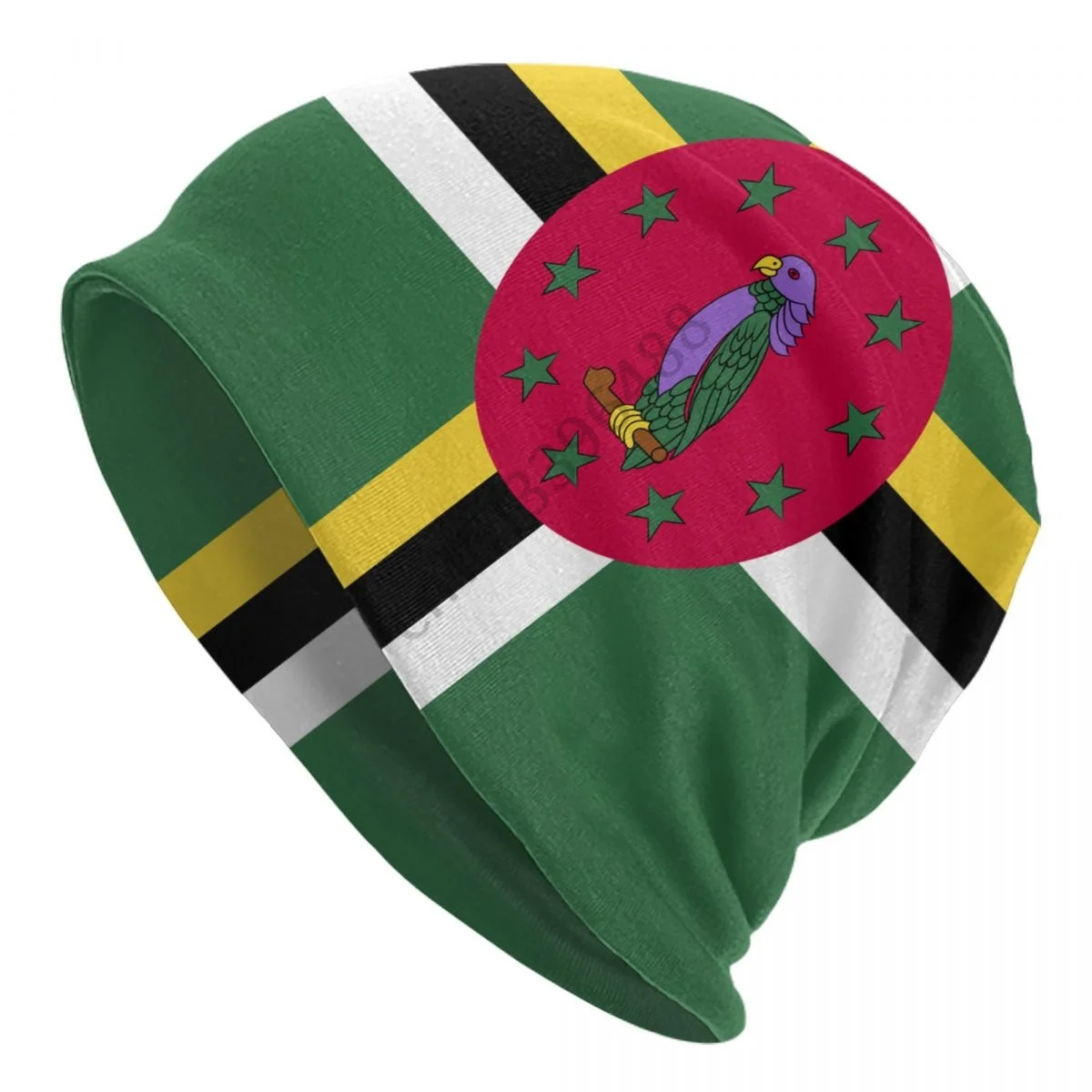 

Dominica Flag Beanie Bonnet Knit Hats Men Women Cool Unisex Adult Winter Warm Skullies Beanies Cap