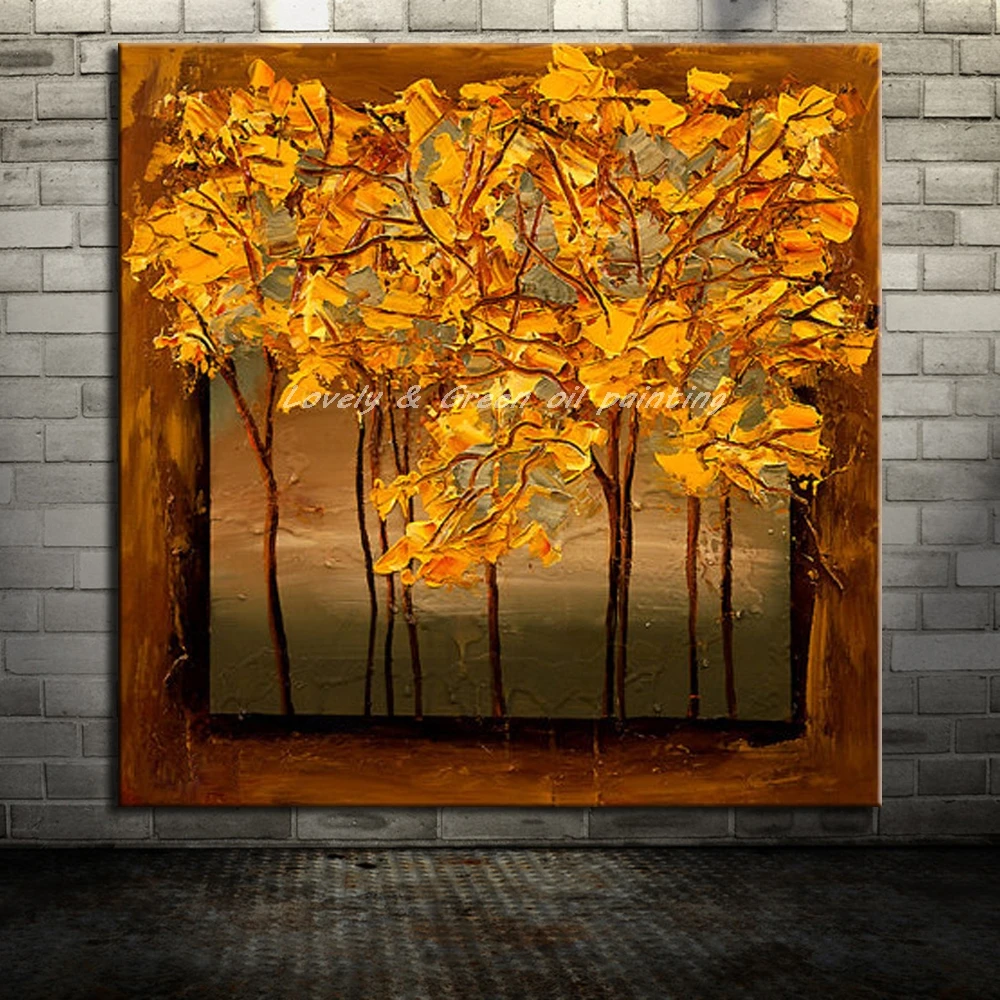 w kwiaty bez ramki obraz na płótnie ręcznie malowany nowoczesny abstrakcyjny olejny drzewie wystrój domu do salonu wyjątkowy prezent
