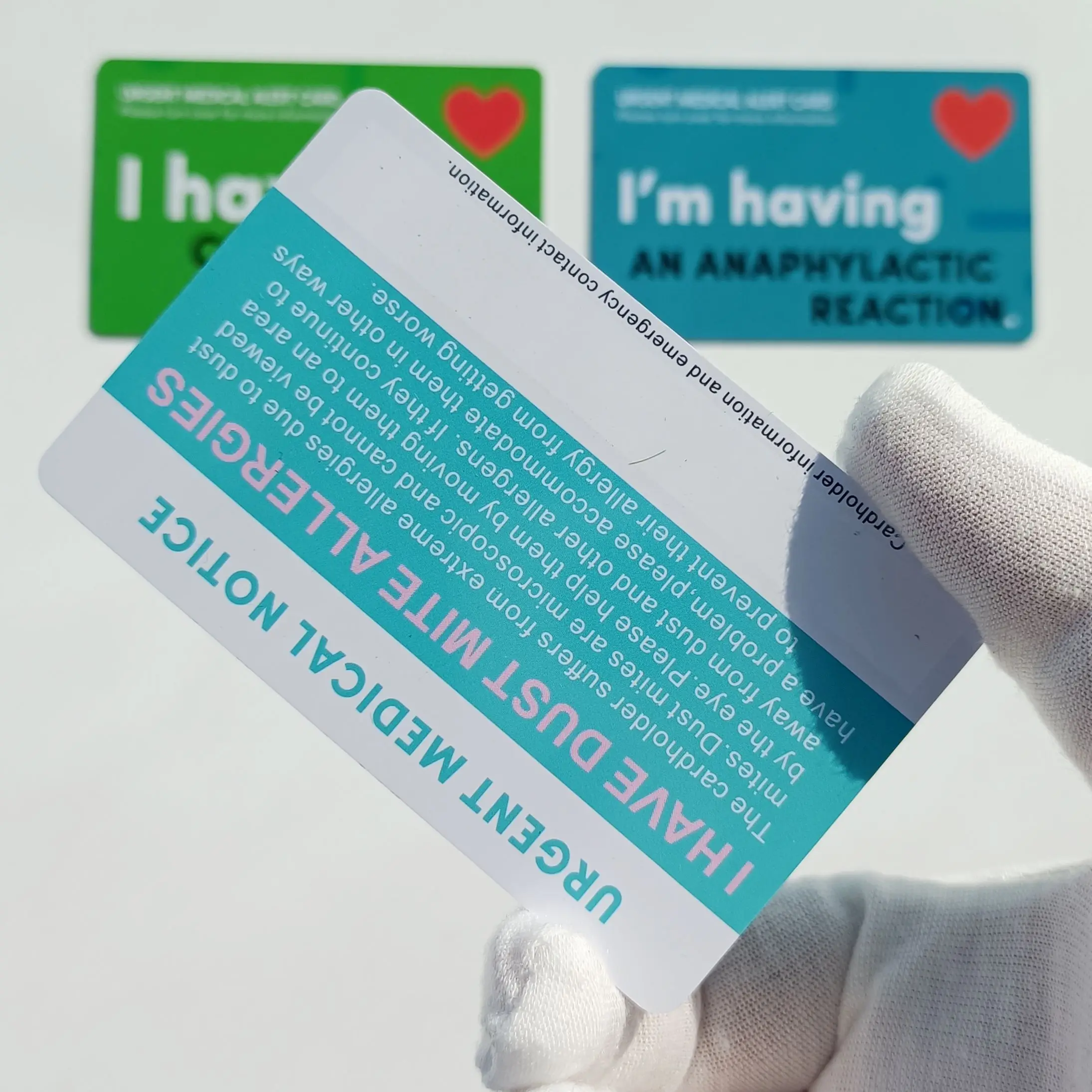 Записываемый срочный аллергический предупреждающий знак