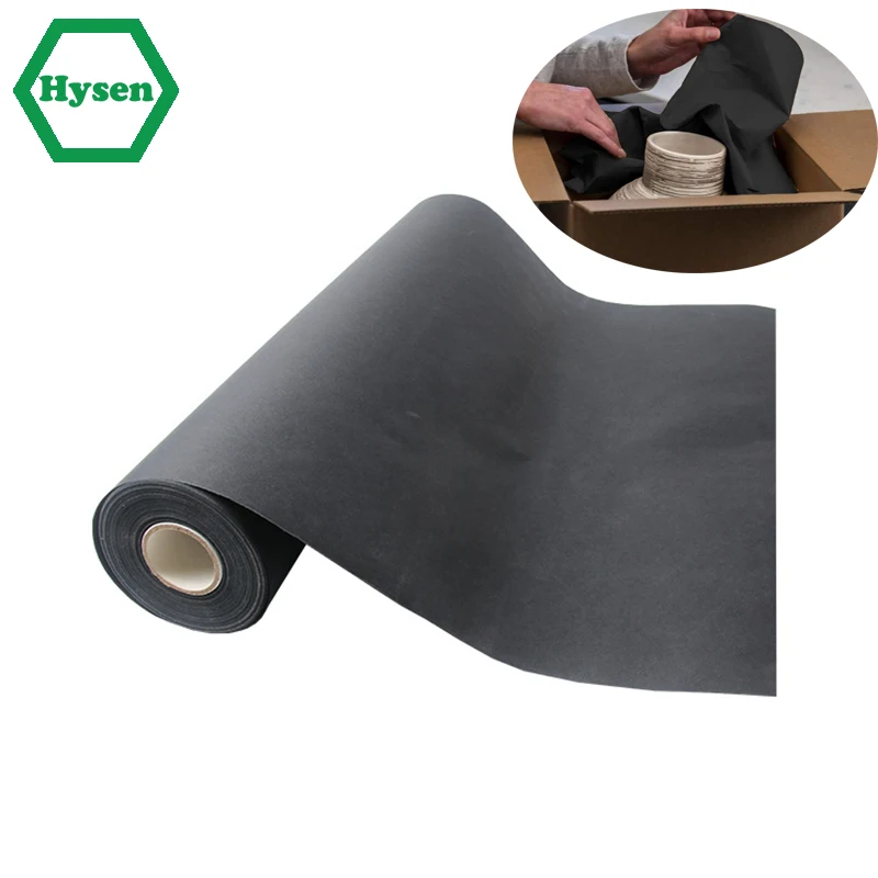 Hysen Black Kraft Paper Roll for Art Crafts,Bulletin Boards,Gift Wrapping,Table Runner, Decorations Box Filler Recycled Paper