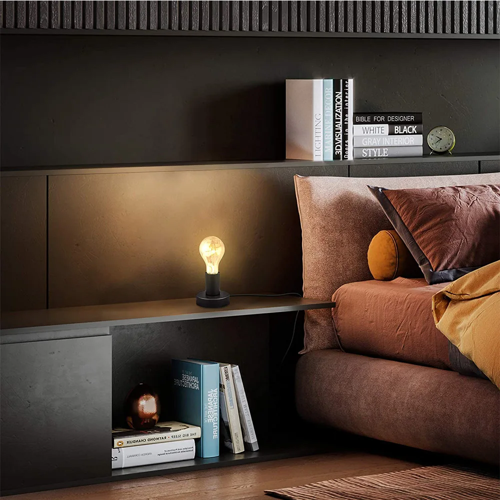 Современная хромированная настольная лампа в стиле лофт ретро E27 декоративное