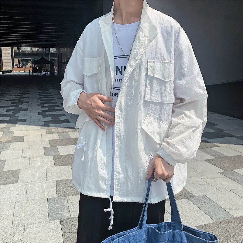 Мужская Летняя уличная одежда с большим количеством карманов ультратонкая