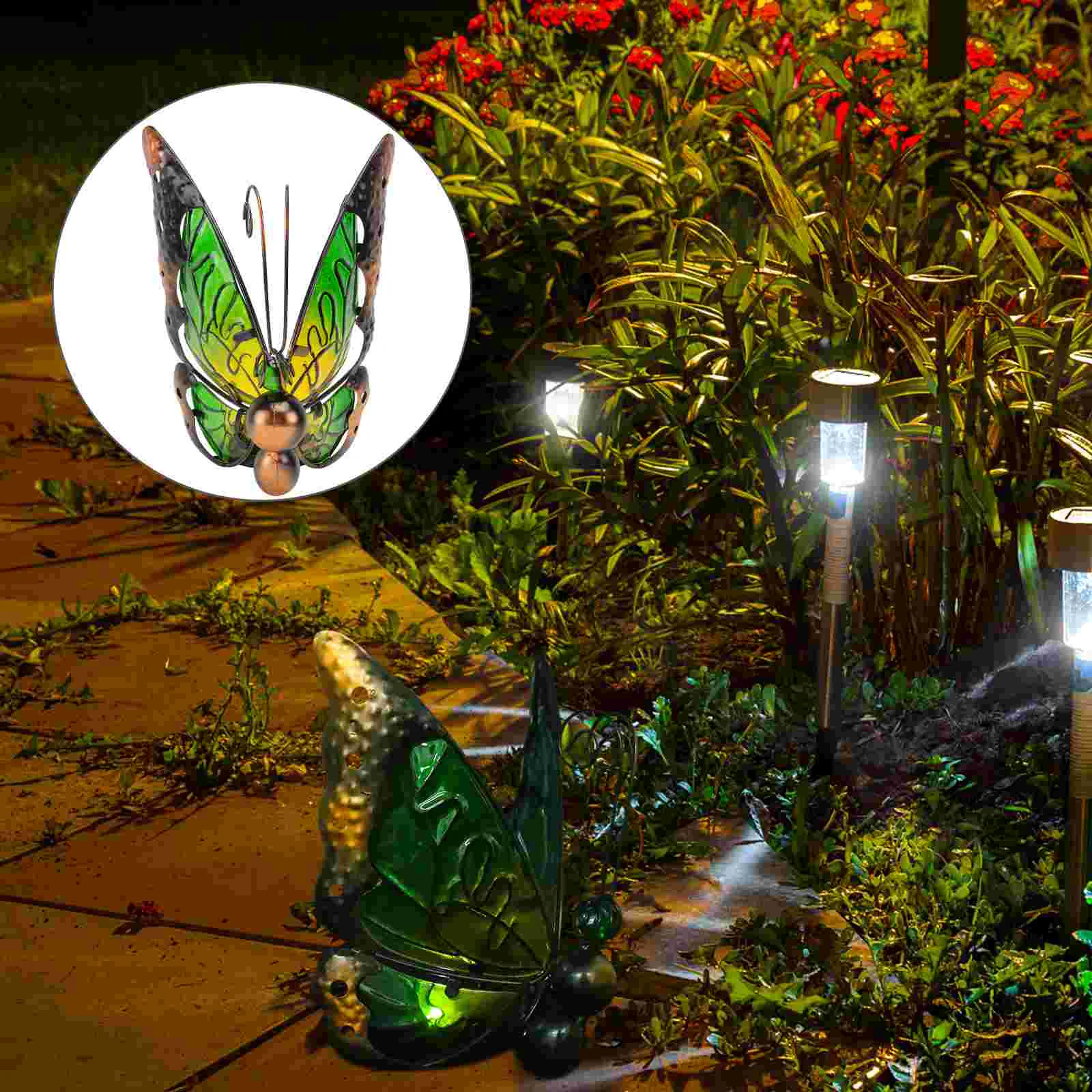 

Садовая лампа на солнечной батарее, водонепроницаемый садовый фонарь для газона, освещение для сада, газона, патио, свадьбы, вечеринки, улицы, зеленый цвет