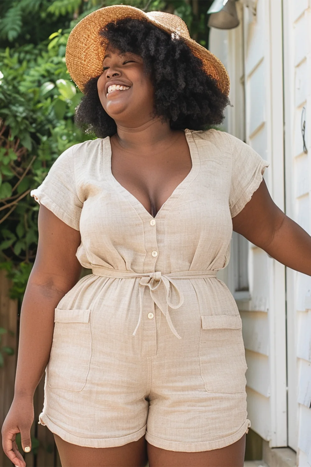 Женский пляжный слитный купальник с V-образным вырезом