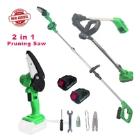 electric mini chain saws pruning chainsaw cordless garden tree bush cutting trimming saw for wood cutting with lithium battery