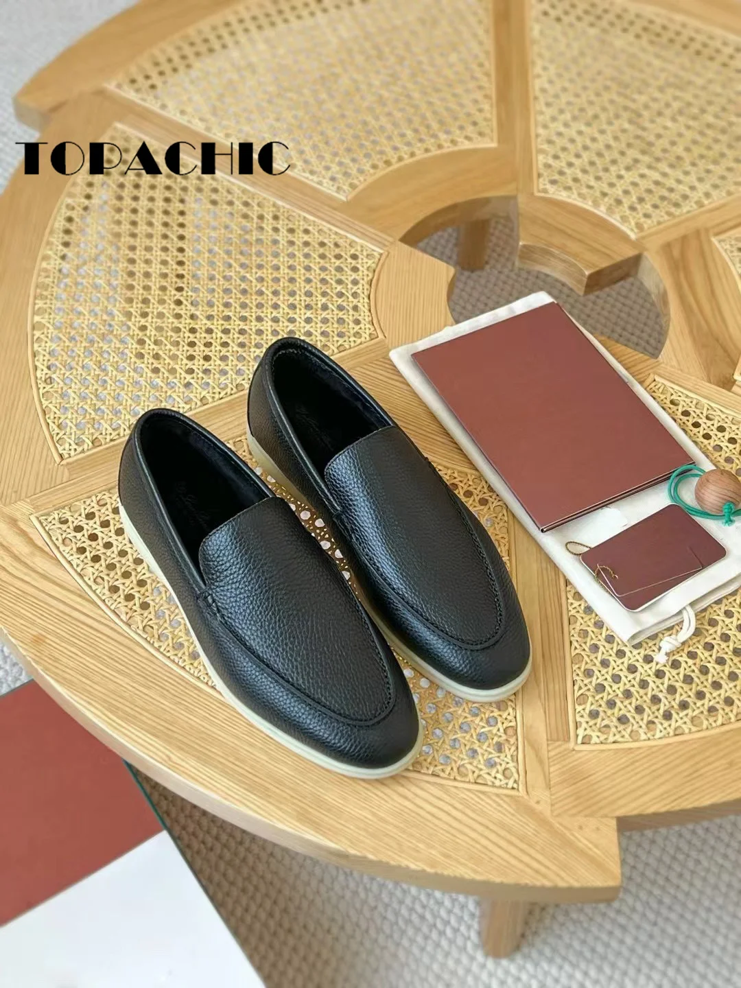 10.26 TOPACHIC-Мужские кроссовки из натуральной кожи зимняя шерстяная плюшевая теплая