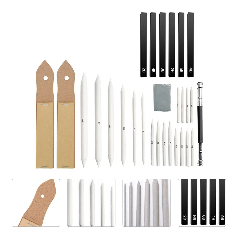 

1 Set/28pcs Creative Convenient Drawing Tools Paper Stumps Blending Stumps