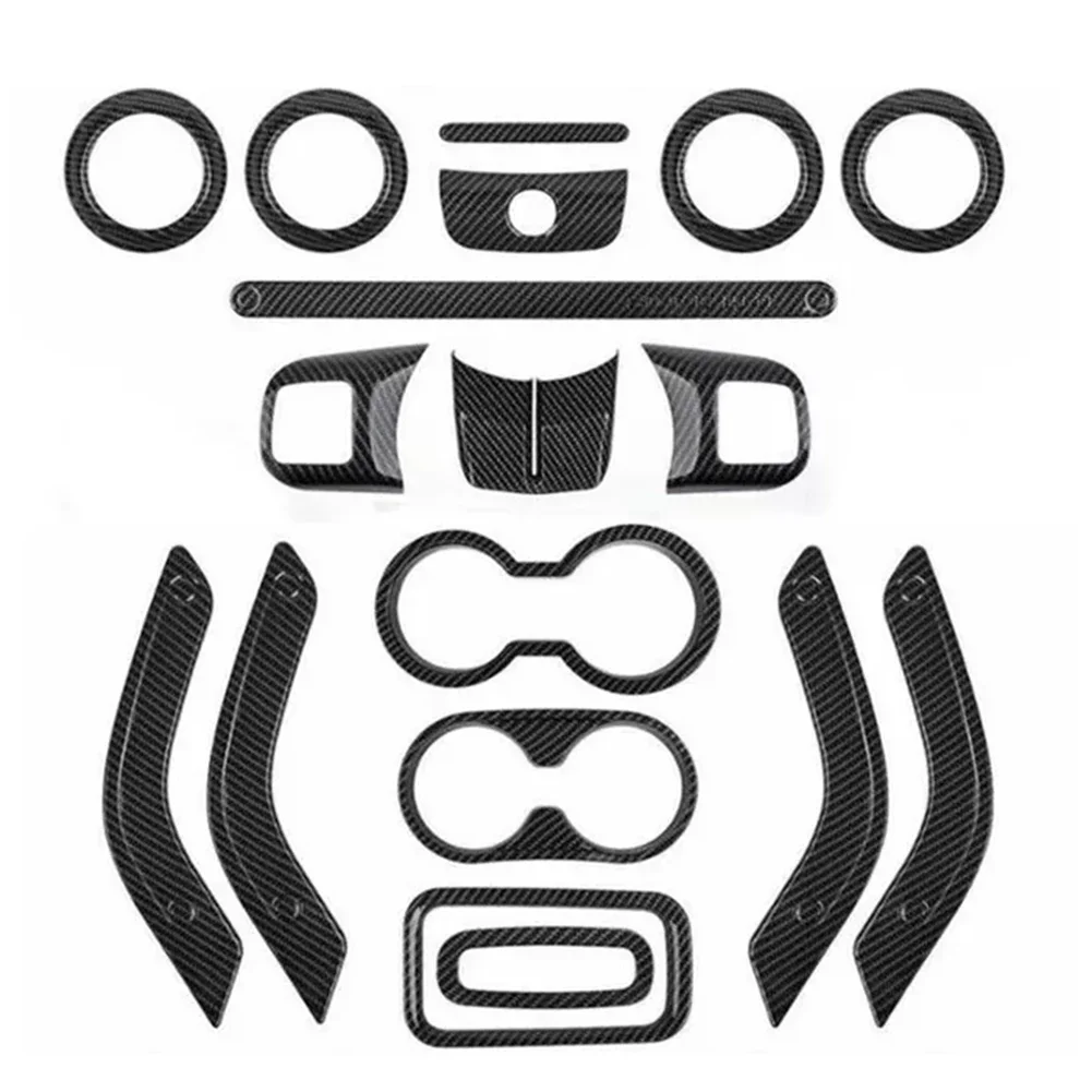 18 шт. комплект отделки центральной панели управления для Jeep Wrangler JK 11-17 набор