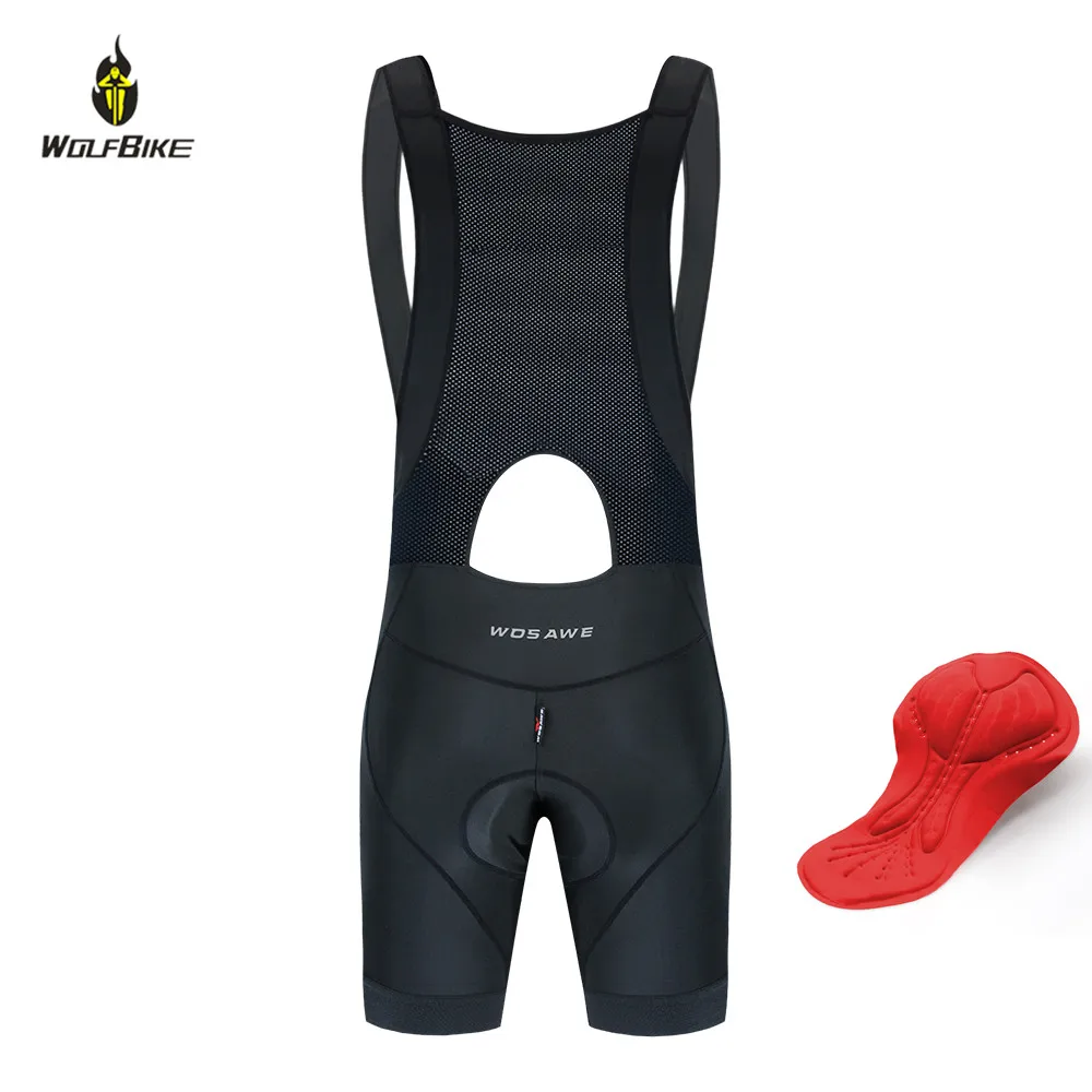 

WOSAWE Cycling Bibs Shorts Mountain Bike Breathable Men's Padded Bike Tights Triathlon Man Pro Licra Bicycle Shorts MTB Clothes
