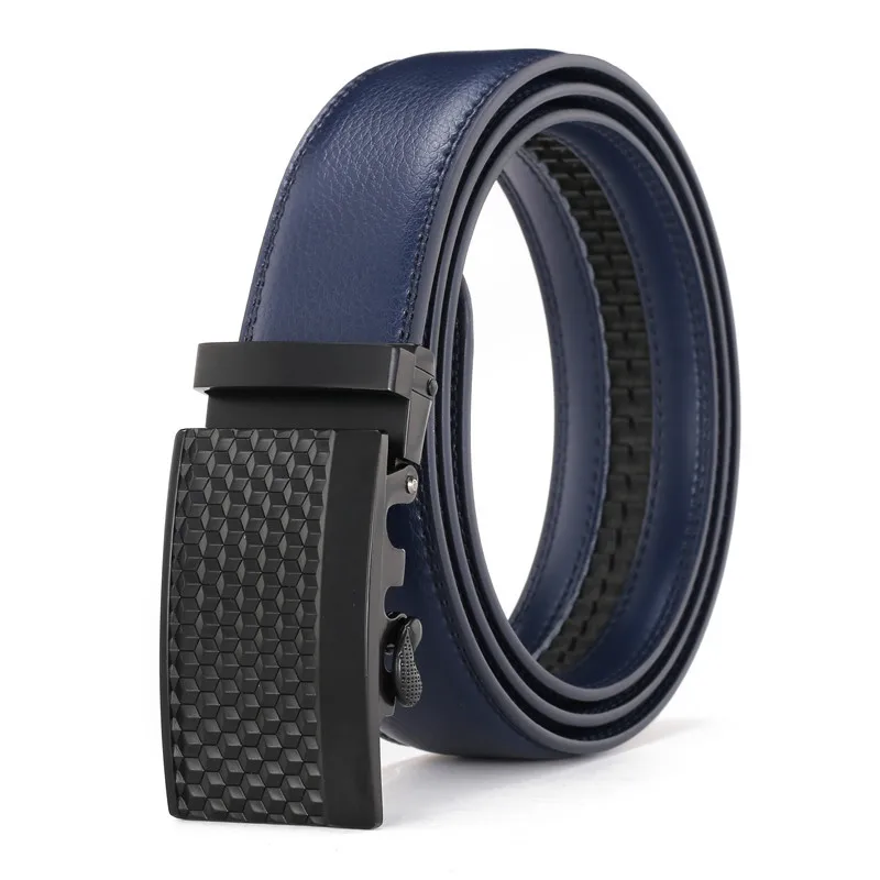 

Luxury Brand Men's Belt Genuine Leather High Quality Classic Black Metal Automatic Buckle Multiple Styles Belts For Male Fashion