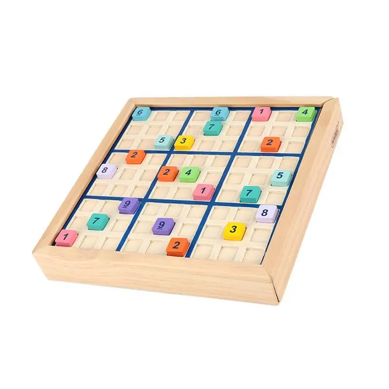 

Умная развивающая деревянная настольная игра Sudoku, портативные Детские красочные блоки, развивающие логическое мышление, математические на...