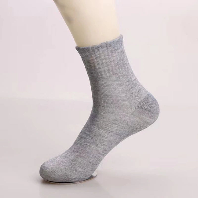50 Pairs Men Plain Color Cotton Socks Middle Tube Autumn Winter Comfortable Socks