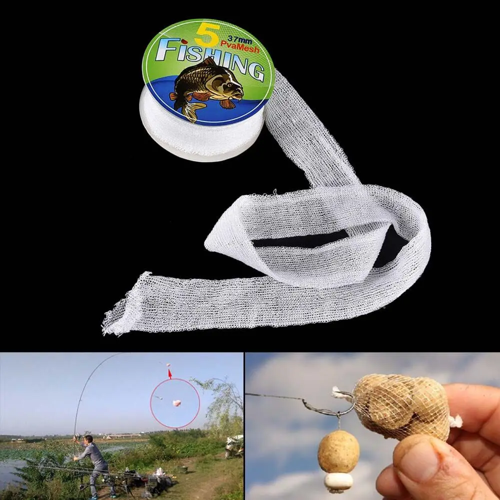 

25/38/47mm Outdoor Fish Bait Bag Tackle Narrow Groundbait Fishing Nets PVA Mesh Fishing Tools Water Soluble Bags