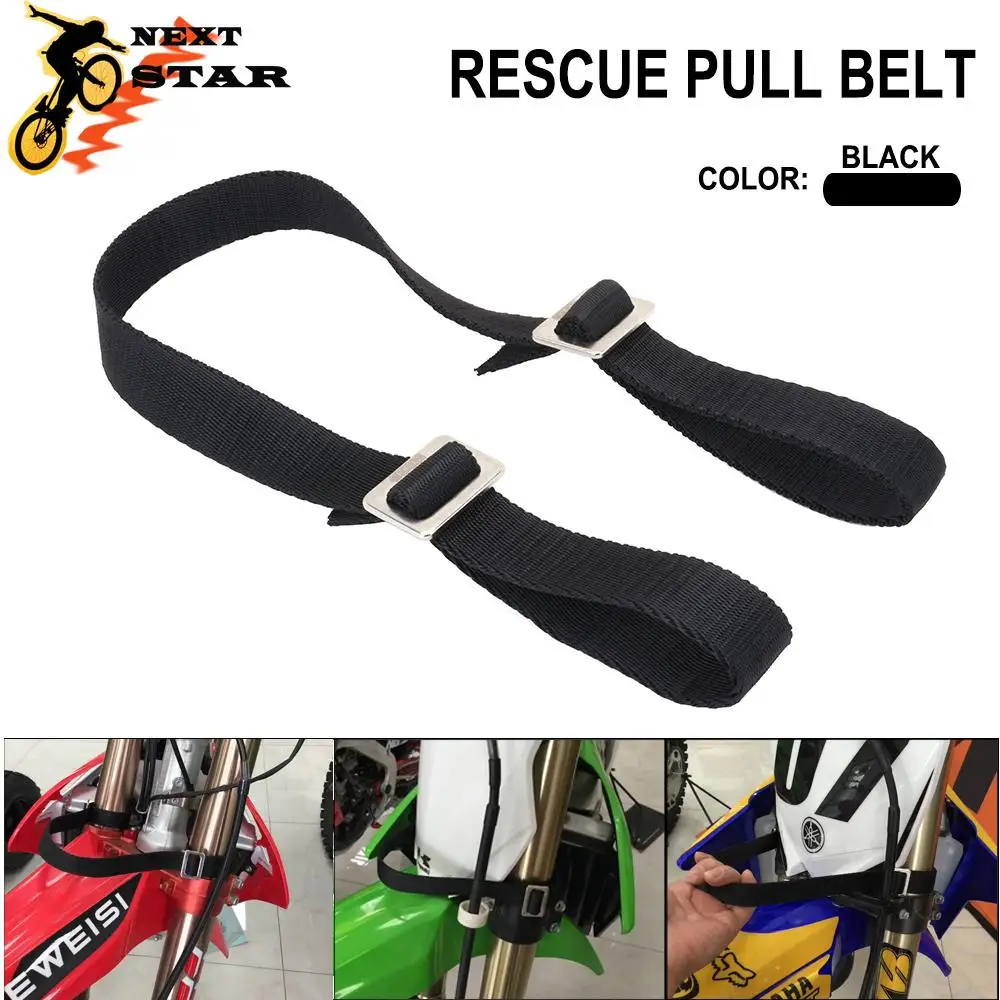 

Motorcycle Universal Black Adjustable Rescue Pull Belt Strap Drawstring For HONDA KTM KAWASAKI YAMAHA CRF CR EXC YZF WRF SXF XCF
