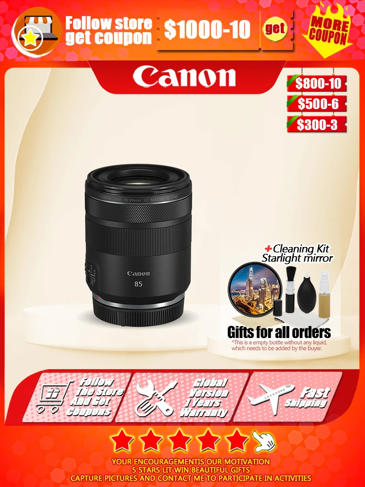 

NEW Canon Lens Canon RF 85mm F2 Macro is STM for Canon RF-Mount RP R R6 R5 R3