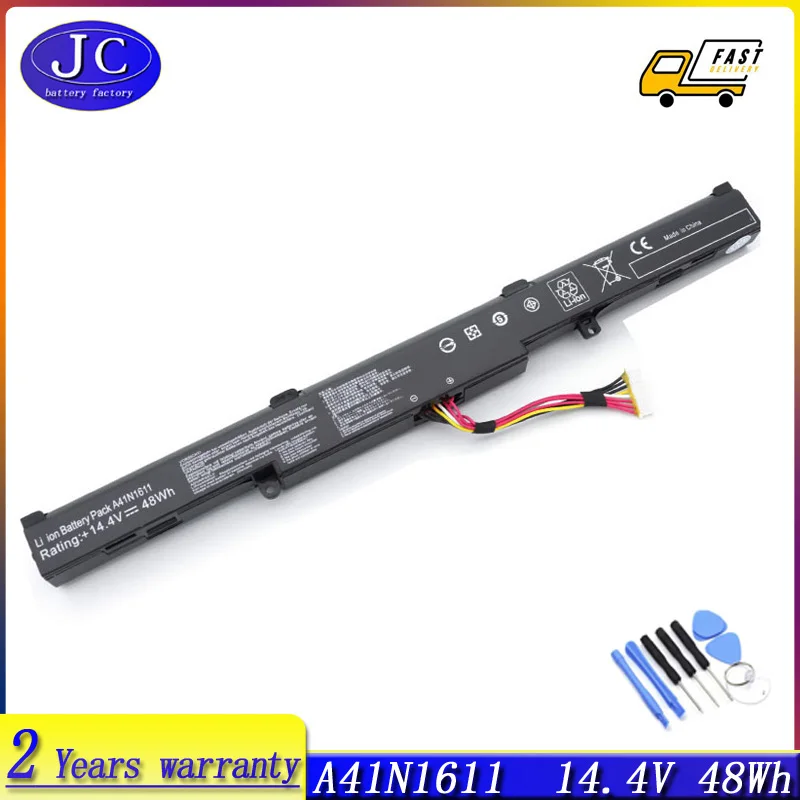 JCLJF Новый аккумулятор для ноутбука A41N1611 ASUS ROG Strix GL553V GL553VD GL553VE GL553VW GL753VD GL753VE FX53V FZ53V