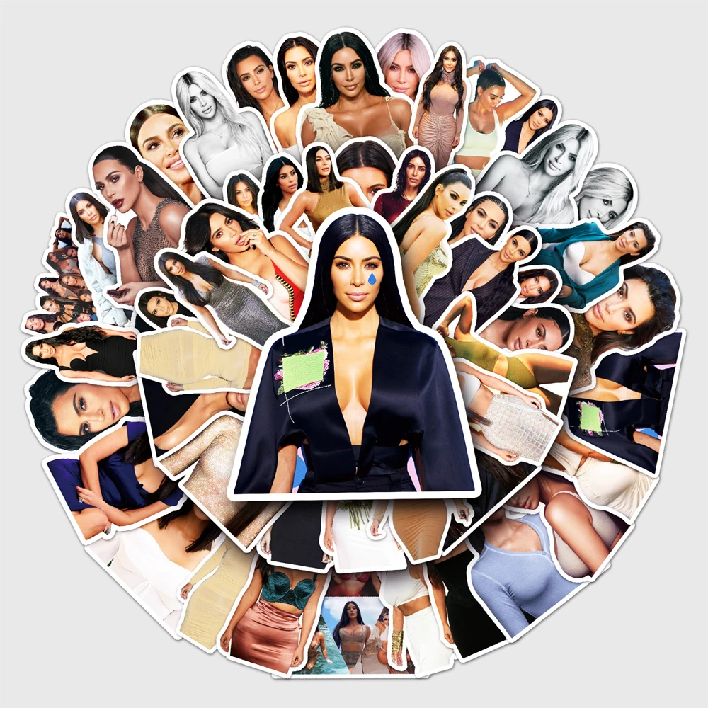 

10/50 Pcs Entertainment Industry Star Kardashian Sticker Decoration Computer Mug Suitcase Helmet Guitar Thin Waterproof Stickers
