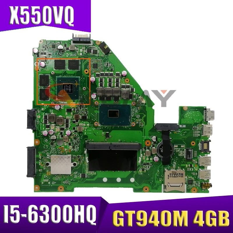

Материнская плата Akemy X550VQ для ноутбука X550VX X550VQ FZ50VX FH5900V X550VX, протестированная оригинальная системная плата для ноутбука GT940M, 4 Гб ОЗУ