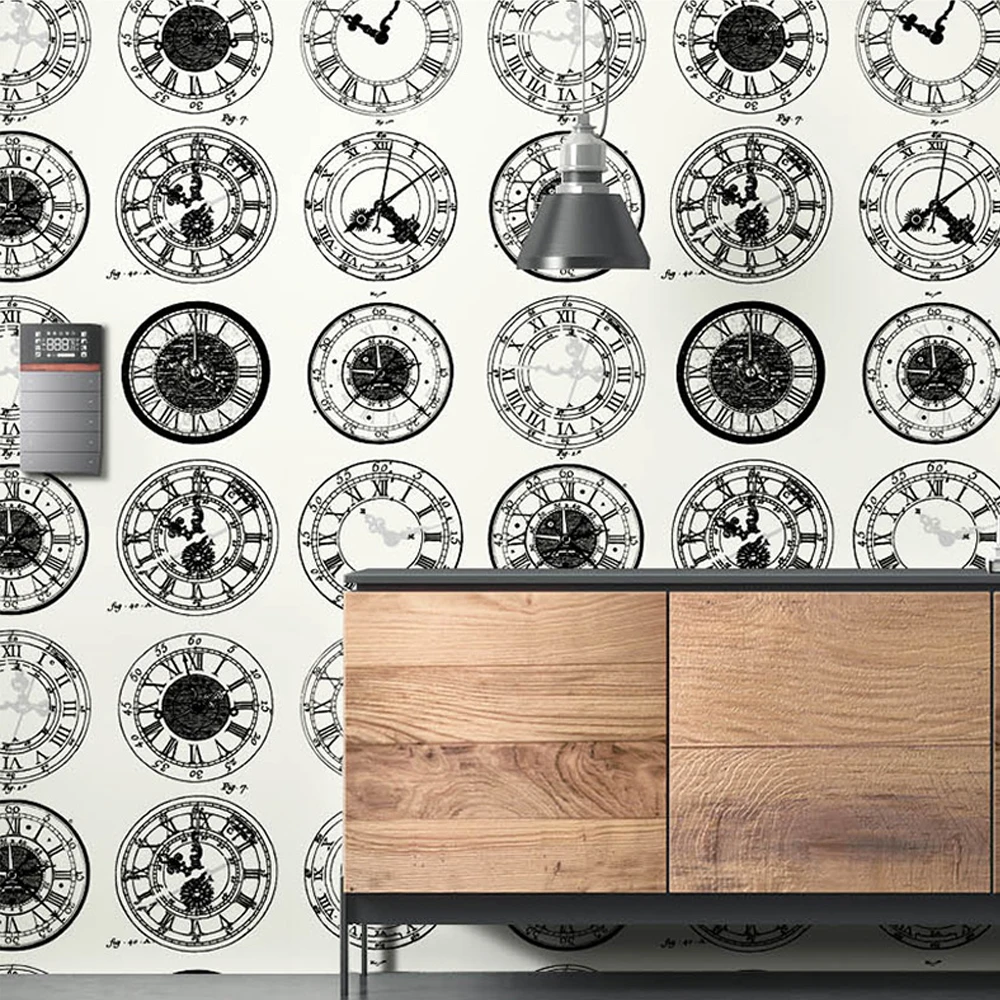 

В скандинавском стиле, британская фотообои, гостиная, спальня, часы, водонепроницаемое украшение магазина