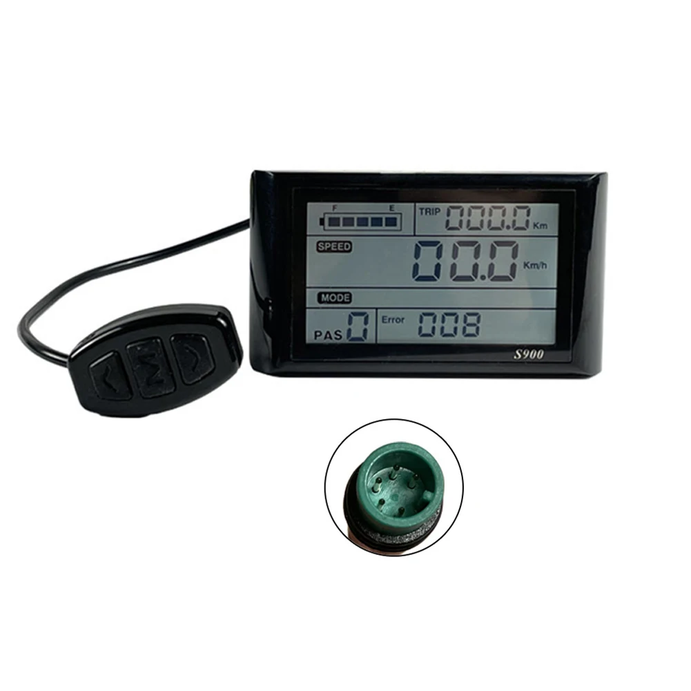 

24V36V48V60V72V E-bike Electric Bike Scooter LCD S900 Display Panel Upgraded Waterproof Plug Cable Version
