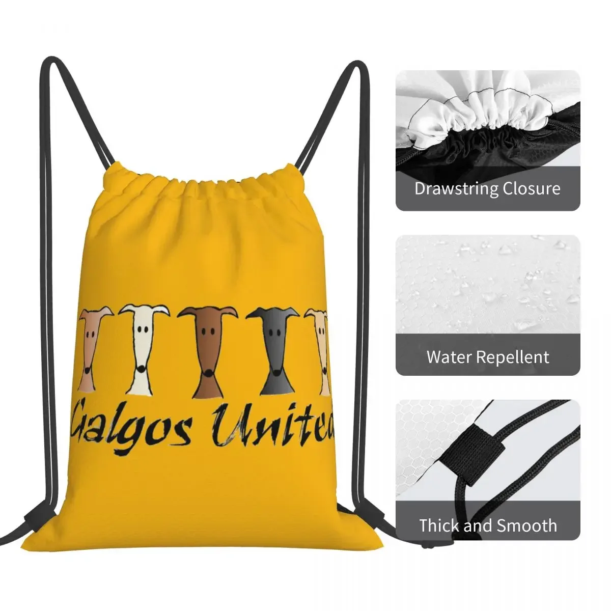 Рюкзак Galgos United Greyhound повседневные Портативные Сумки на шнурке сумка с карманами