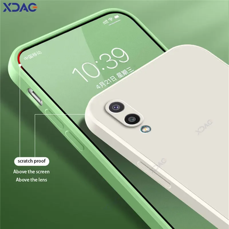 Роскошный оригинальный квадратный чехол из жидкого силикона для Samsung Galaxy A02 M02 Global