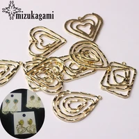 zinc alloy spiral hollow hearts water drop geometric charms 6pcslot for diy fashion jewelry earrings making accessories