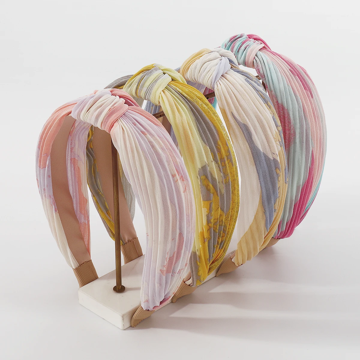 

Модные женские аксессуары для волос, обручи для волос из джинсовой ткани, цветочные аксессуары для волос, широкий обруч для волос с узлом сб...