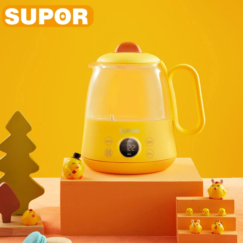 

SUPOR 600ML Electric Kettle Automatic Glass Health Preserving Pot Household Portable Mini Multi Cooker Tea Dessert Cooker 220V